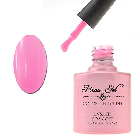 Beau Gel UV LED Soak Off Gel Nail Polish Color Lacquer 7.3ml Blush Teddy