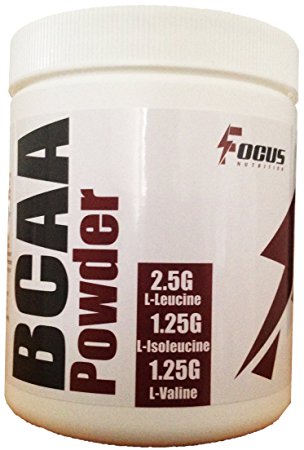 BCAA Powder, GMP and FDA Certified Facility, 2:1:1 Ratio, Unflavored, High Quality with No Fillers, 50 Servings, 250 Grams