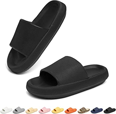 Somic Cloud Slippers Women Pillow Sandals Thick Sole Slides Super Soft Cushion Slides Bathroom Shower Shoes Cozy Men Flip Flops