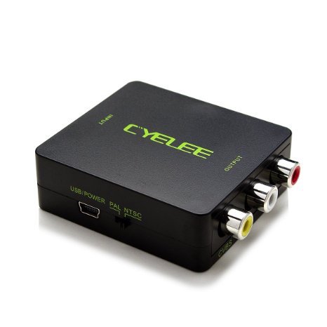 Cyelee HDMI To AV RCA CVBS Composite Video Audio Converter For Old TV 720P/1080P