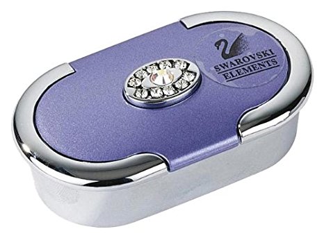 Danielle Swarovski Oval Pill Box - Pink, Lilac or Silver