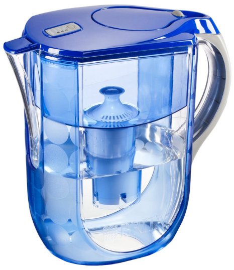 Brita Grand Water Filter Pitcher Blue Bubbles 10 Cup