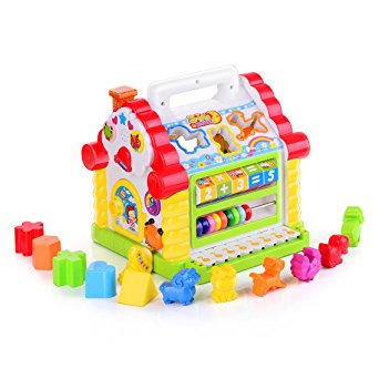 TOYK Kids toys Musical Colorful Baby Fun House, Many Kinds Of Music, - girls boys toddlers and baby toys-,Electronic Geometric Blocks Learning Educational Toys