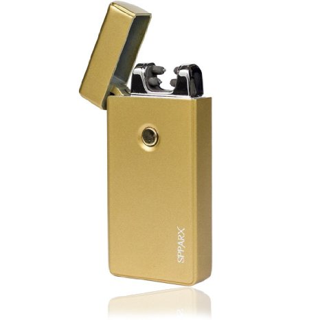 USB Lighter - SPPARX Arc Lighter - FASTER - STRONGER - SAFER - Dual Arc Flameless Electronic Lighter, Rechargeable Lighter Windproof, Cigarette Lighter, Candle Lighter, USB cable, Gift Box