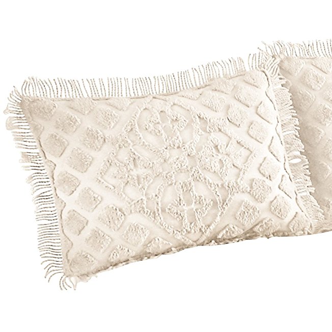 Royalty Elegant Chenille Pillow Sham, Ivory, Sham