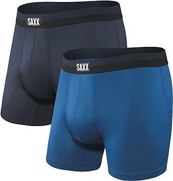 Saxx Men's Underwear - Sport Mesh Boxer Briefs with Built-in Pouch Support- Underwear for Men, Pack of 2