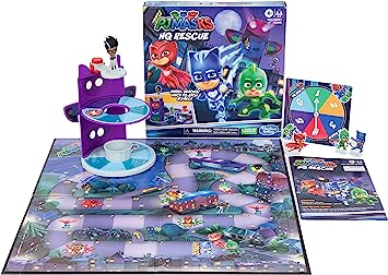 Hasbro Gaming PJ Masks HQ Rescue Kids Board Game, Preschool Games, Race to Stop Romeo, Includes 3D Plastic Tower, Kids Games Ages 4 and Up