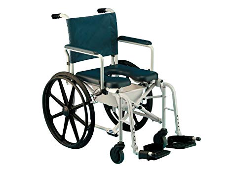 Invacare Mariner Rehab Shower Wheelchair, with Commode Opening, 18" Seat Width, 6895