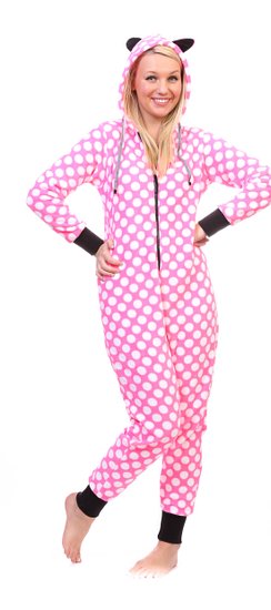 Totally Pink Women's Warm and Cozy Plush Onesie Pajama