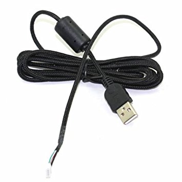 JahyShow US New USB Cable USB Mouse Line for Logitech G500 G5 Mouse Computer Mouse Replacement Parts Pgn£¨Black video game)