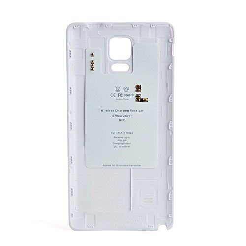 Ohpa Wireless Charger Receiver Battery Back Cover Case For SamSung Galaxy Note 4 SM-N910 (White)