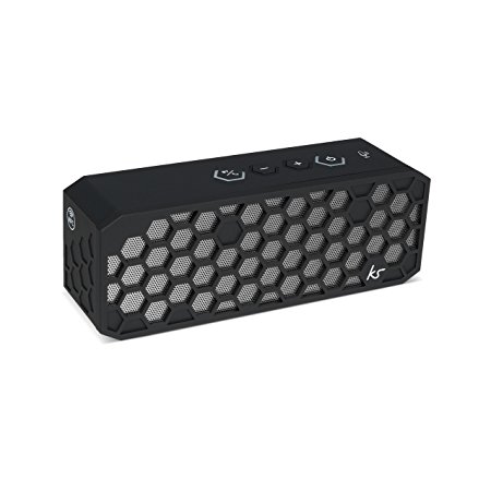 Kitsound Hive 2 Plus Bluetooth Wireless Speaker with Siri and Google Now Enabled NFC One Touch Pairing - Black