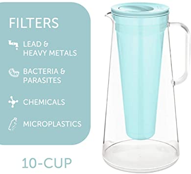 LifeStraw Home Water Filter Pitcher Tested to Protect Against Bacteria, Parasites, Microplastics, Lead, Mercury, and a Variety of Chemicals