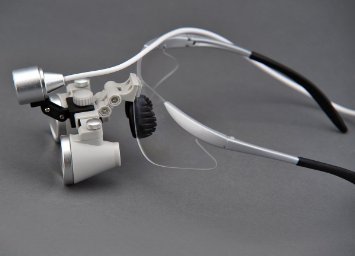 Songzi Optics Ultra-light high quality 2.5X Binocular Dental Loupes Surgical Loupes & High brightness Headlight Silver-gray Colour TP sport frame