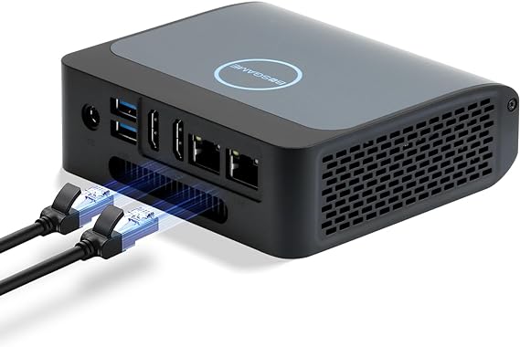 BOSGAME E1 Mini PC [2.5G Dual LAN], 16GB DDR4 512GB SSD Intel 12th Gen N100 (up to 3.4GHz), Mini Desktop Computer Supports WiFi6, BT5.2, USB3.2 and 4K@60Hz Triple Display