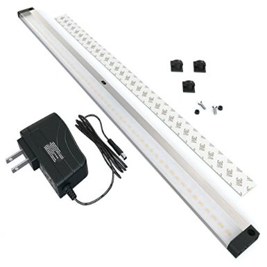 EShine® High Quality LED Under Cabinet Lighting, with IR Sensor! Easy to Install - Hand Wave Activated - Extra Long 20 Inch Panel - Screws and 3M Sticker Options Included, Warm White
