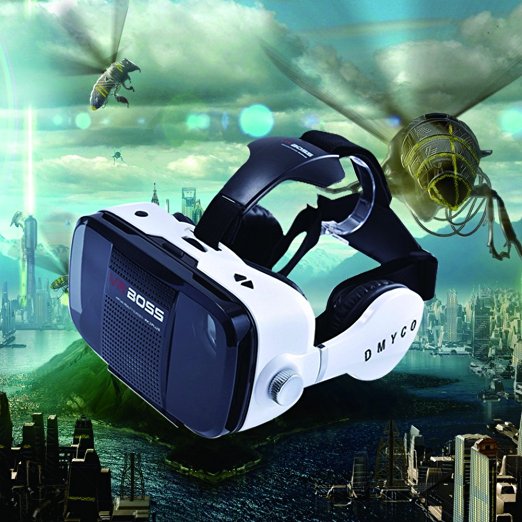 3D VR Headset, DMYCO 3D VR Glasses 3D Virtual Reality Headset Built-in Headphones Support Call Answer for Movies Games 4.7-6.0" iPhone 6s/6 plus/6 Samsung Galaxy s5/s6/note4/note5 Smartphones