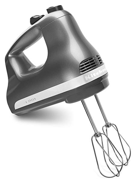 KitchenAid KHM614CU 6 Speed Hand Mixer, Contour Silver