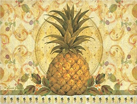 Pimpernel Golden Pineapple Placemats - Set of 4 (Large)