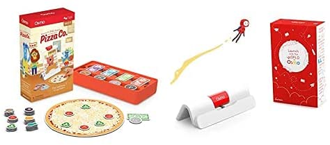 Osmo - Pizza Co. Game (Ages 5-12) New Base for iPad Bundle - 2 Hands-On Learning Games iPad Base Included