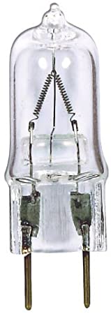 Satco S4610 20 Watt 180 Lumens T4 Halogen G8 Base 120 Volt Clear Light Bulb, Dimmable