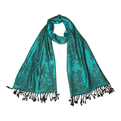 Lovarzi Floral Scarf for Women - Beautiful women's pashmina scarf with floral and geometric design