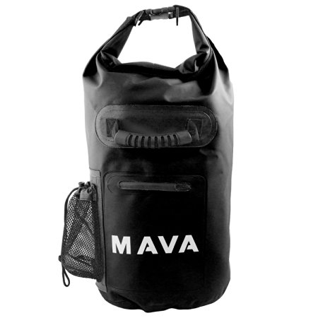 Mava Sports Waterproof Dry Bag with Mobile pocket & Shoulder Strap for Boating, Hiking, Rafting, Camping, Fishing, Snowboarding, Beach & Water Sports