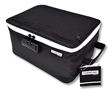 Formline Supply Extra Large Smell Proof Case with Combination Lock (12" x 9" x 6") - Premium Odor Proof Bag and Container Designed to Store and Preserve All Your Accessories(Black, Extra Large)
