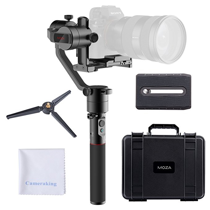 MOZA AirCross 3-Axis Handheld Gimbal Ultra-lightweight Portable Stabilizer Support Unlimited Power Source Long-exposure Timelapse Auto-Tuning for Parameters For Mirrorless Cameras up to 1800g/3.9lb