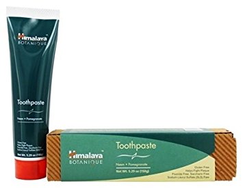 Botanique by Himalaya - Toothpaste Fluoride Free Neem & Pomegranate - 5.29 oz. Formerly Organique by Himalaya Helps Fight Plaque By Botanique by Himalaya