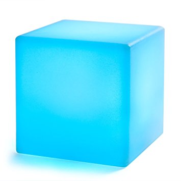 LED Cube: 4-inch LOFTEK Night Light, Rechargeable and Cordless Decorative Light with 16 RGB Colors and Remote Control