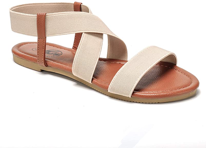 Trary Elastic Cute Flat Sandals for Women
