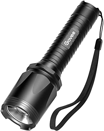 Govee LED Rechargeable Flashlight, 1000 High Lumens CREE XM-L3 LED, Zoomable IPX5 Water Resistant Tactical Light, 5 Modes for Outdoor Camping Hiking Emergency Everyday (18650 Battery Included)