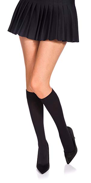 Women Girl Knee High Plain Socks 60 Denier by Romartex, 29 Colours
