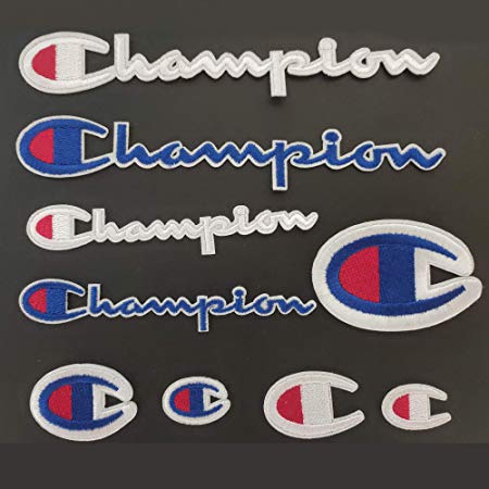 9 Pieces Champion Patches Iron on or Sew on Embroidered Applique DIY Badge Decorative