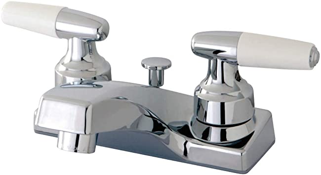 Kingston Brass Centerset Lavatory Faucet with Abs Pop-Up, Polished Chrome
