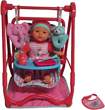 DREAM COLLECTION 12" Baby Doll 4-in-1 High Chair Play Set