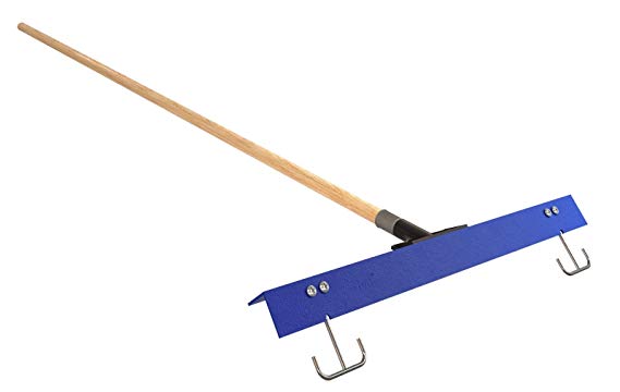 Bon 12-689 24-Inch Gauge Rake with Sleds and Wood Handle