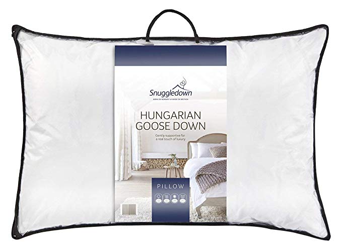 Snuggledown Hungarian Goose Down Pillow, 12 x 74 x 48 cm