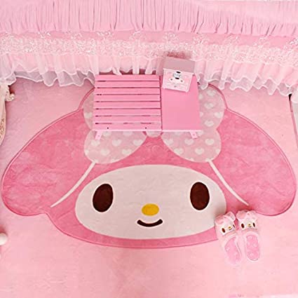 Your store New Cute Cartoon My Melody Carpet Anime 100x160CM Home Soft Fur Rugs Children Girls Bedroom Living Room Floor Mat Doormat Decor