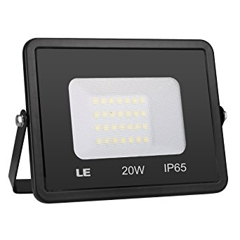 LE 20W LED Outdoor Flood Lights Waterproof IP65, 1600lm, 5000K Daylight White, 200W Halogen Bulb Equivalent, 100° Beam Angle,Super Bright Work Light