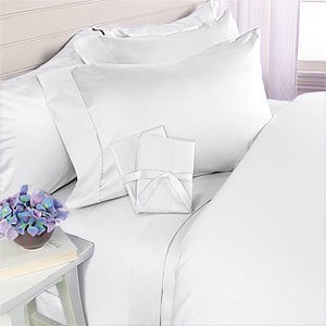 Elegant Comfort 4-Piece 1500 Thread Count Egyptian Quality Bed Sheet Sets with Deep Pockets, King, White
