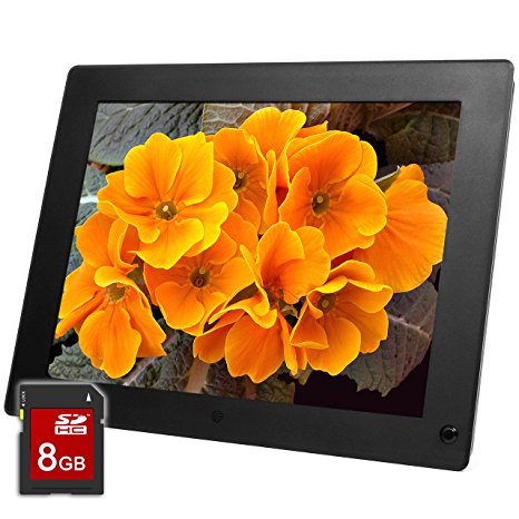 Micca 15-Inch 1024x768 High Resolution Digital Photo Frame With Instant-On Motion Sensor Technology, 8GB Storage Media, Auto On/Off Timer, MP3 and Video Player (Black)