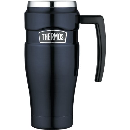 Thermos SK1000MBTRI4 Stainless King 16-Ounce Leak- Proof Travel Mug with Handle (Midnight Blue)