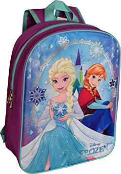 Group Ruz Disney Frozen Elsa & Anna 15" Backpack (Purple-Blue)