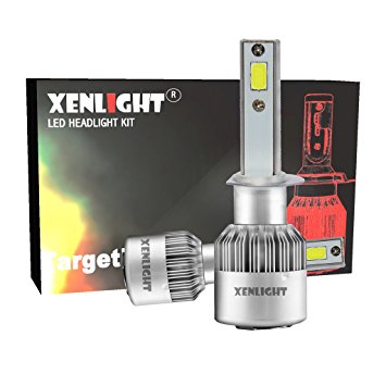 Xenlight H1 LED Headlight Bulbs with Saber Beam-60W 6,000Lm- Bulb and Kit -Cool White-2 Yr Warranty