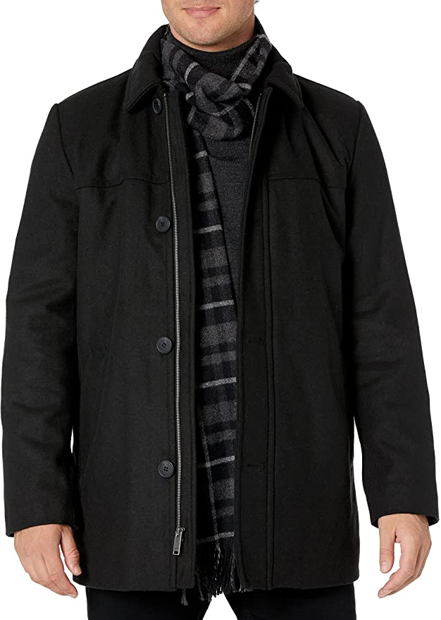 Dockers Men's Weston Wool Blend Scarf Coat