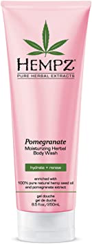 Hempz Herbal Body Wash, Light Pink, Pomegranate, 8.5 Fluid Ounce