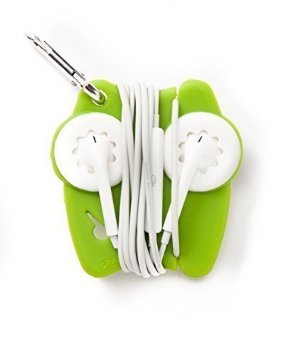 Grapperz Earbud Holder / Protector / Cord Wrapper - Green