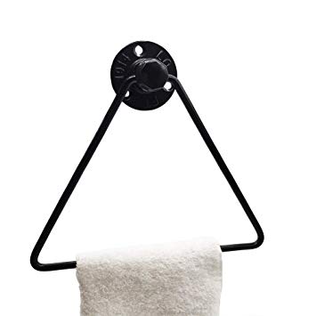 Retro one Industrial Triangle Pipe Hand Towel Rack Wall Mounted Towel Holder for Bathroom Kitchen